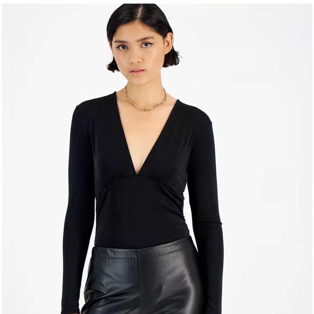 5 for $45 Bar III Deep V-Neck Bodysuit